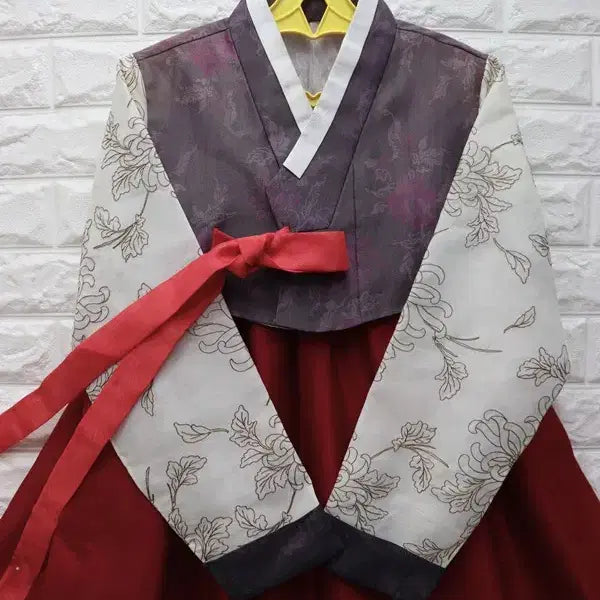 [BUNJANG] Embroidered Silk Hanbok Skirt / 57 자수 여성한복 본견치마  자수한복 여77(L) 키150-160