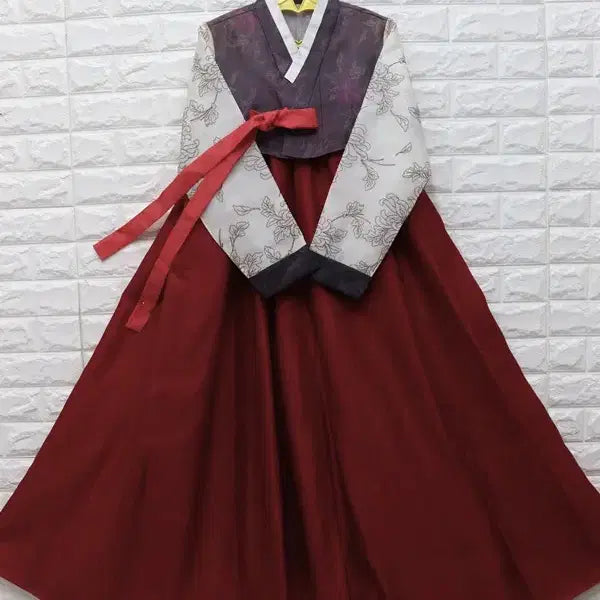 [BUNJANG] Embroidered Silk Hanbok Skirt / 57 자수 여성한복 본견치마  자수한복 여77(L) 키150-160