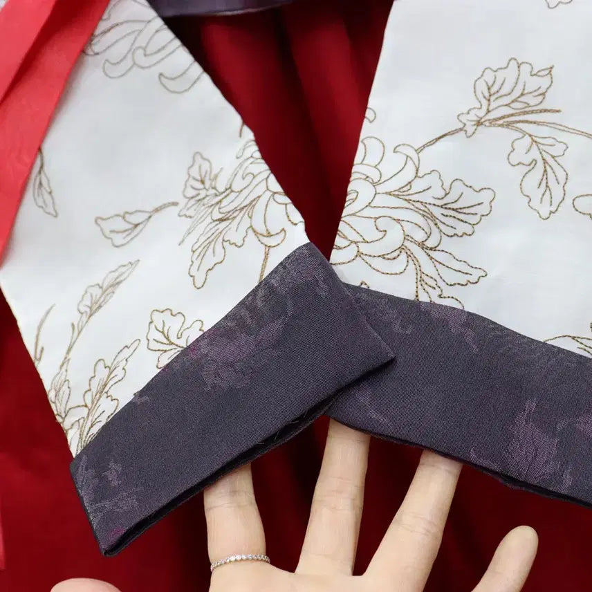 [BUNJANG] Embroidered Silk Hanbok Skirt / 57 자수 여성한복 본견치마  자수한복 여77(L) 키150-160