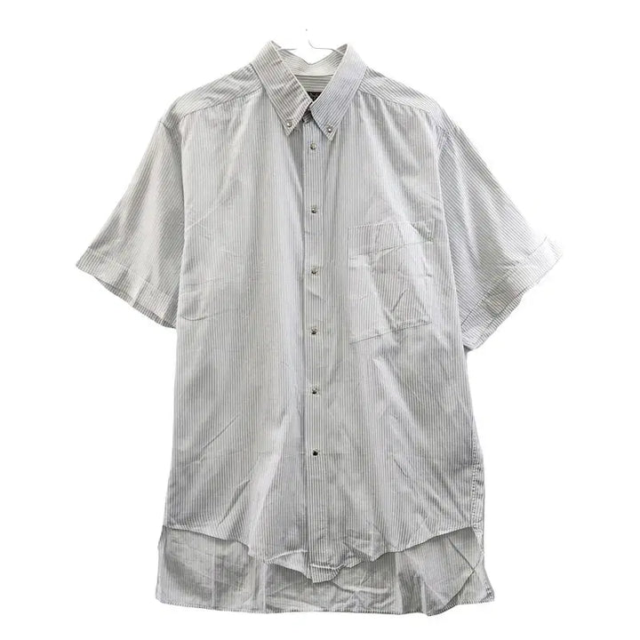 [BUNJANG] THIERRY MUGLER Stripe Light Gray Shirt L / THIERRY MUGLER 뮈글러 스트라이프 라이트 그레이 셔츠 L