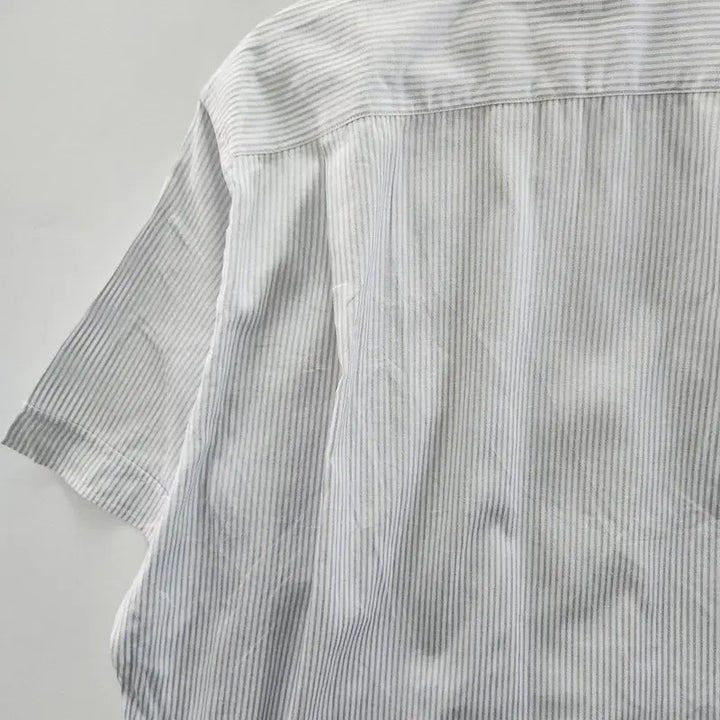[BUNJANG] THIERRY MUGLER Stripe Light Gray Shirt L / THIERRY MUGLER 뮈글러 스트라이프 라이트 그레이 셔츠 L