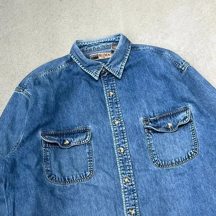 [BUNJANG] Big Mac Denim Work Shirt / 빅맥 워크 데님셔츠 s10414