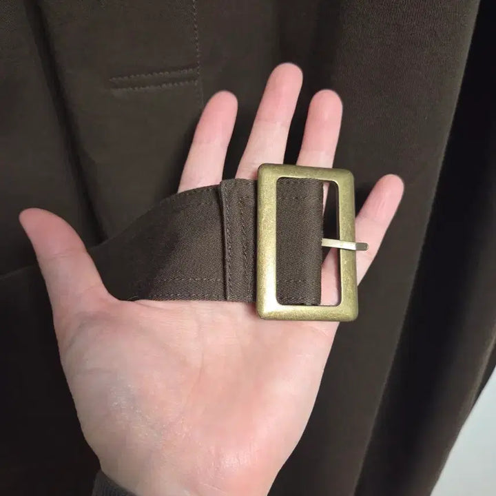 [BUNJANG] Afterpray Brown Trench Coat S / 애프터프레이 브라운 오버핏 트렌치 코트 S