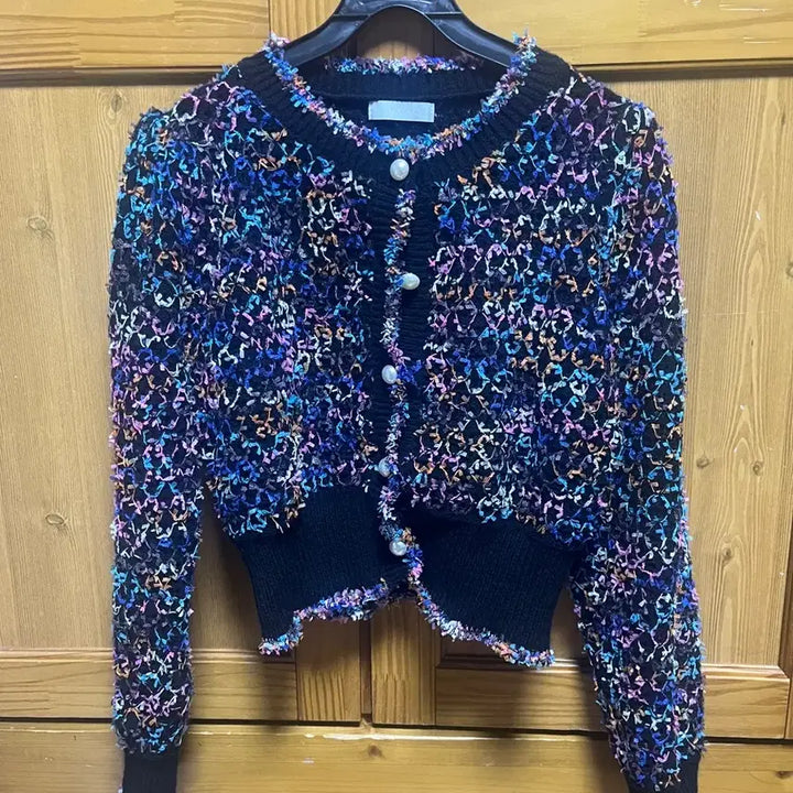 [BUNJANG] Leclara Shalala Tweed Knit Cardigan / 리클라라 샤랄라 트위드니트(멀티)