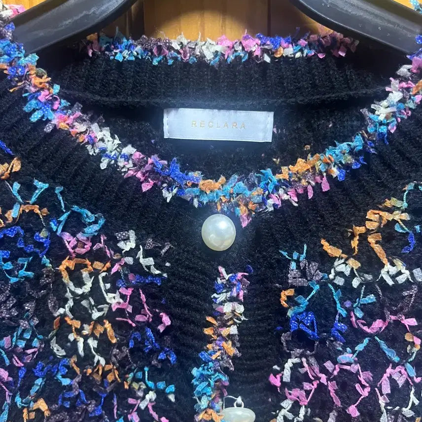 [BUNJANG] Leclara Shalala Tweed Knit Cardigan / 리클라라 샤랄라 트위드니트(멀티)