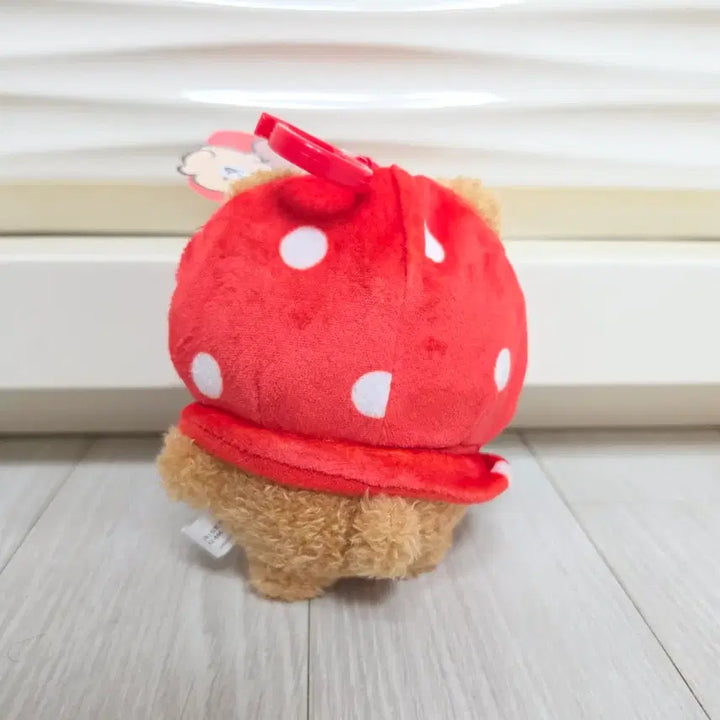 [BUNJANG] Boksilgom Red Mushroom 13cm Plush Keychain / 복실곰 레드 머쉬룸 13cm 인형 키링