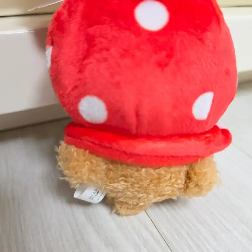 [BUNJANG] Boksilgom Red Mushroom 13cm Plush Keychain / 복실곰 레드 머쉬룸 13cm 인형 키링