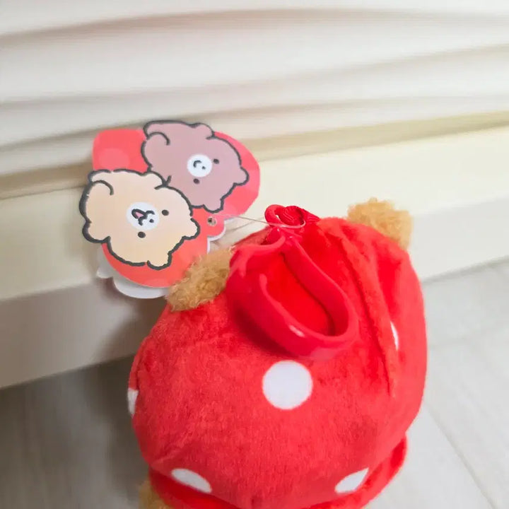 [BUNJANG] Boksilgom Red Mushroom 13cm Plush Keychain / 복실곰 레드 머쉬룸 13cm 인형 키링