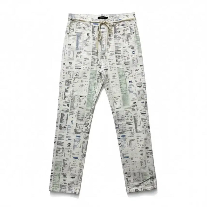 [BUNJANG] Mmlg Receipt Printed Pants L / Mmlg 영수증 프린팅 바지 L