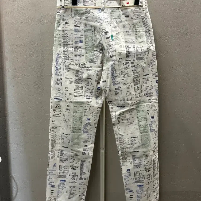 [BUNJANG] Mmlg Receipt Printed Pants L / Mmlg 영수증 프린팅 바지 L