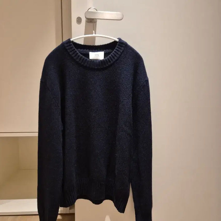 [BUNJANG] AMI Navy Knit Sweater - Size L / 아미 AMI 네이비 니트 스웨터 사이즈 L