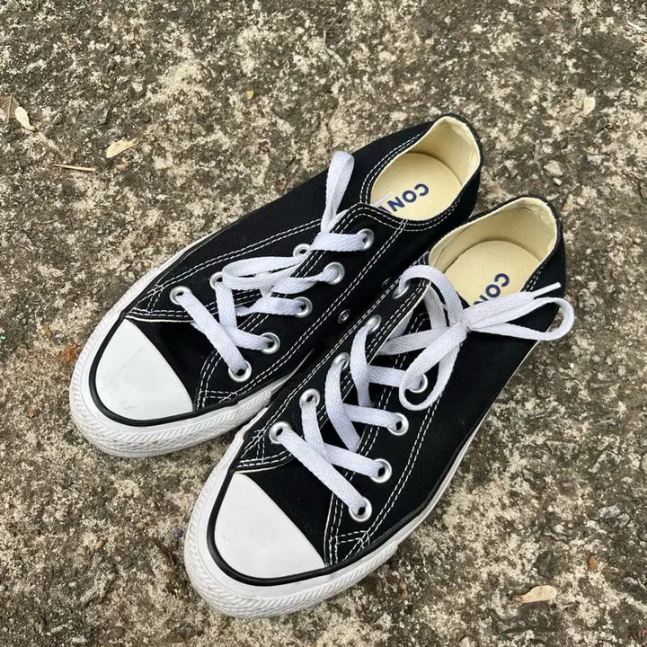 [BUNJANG] Converse Chuck Taylor All Star Black Low 225 Sneakers / 컨버스 척테일러 올스타 블랙 로우 225