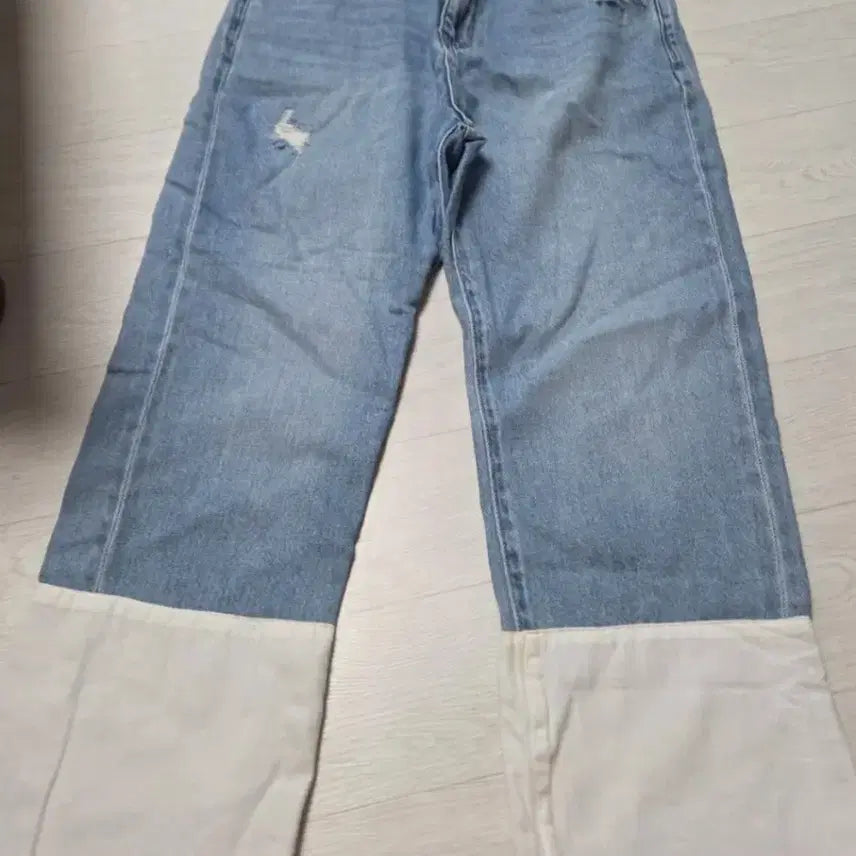 [BUNJANG] Tiffany Ron Wide Denim Pants / 티파니론 와이드 데님 M