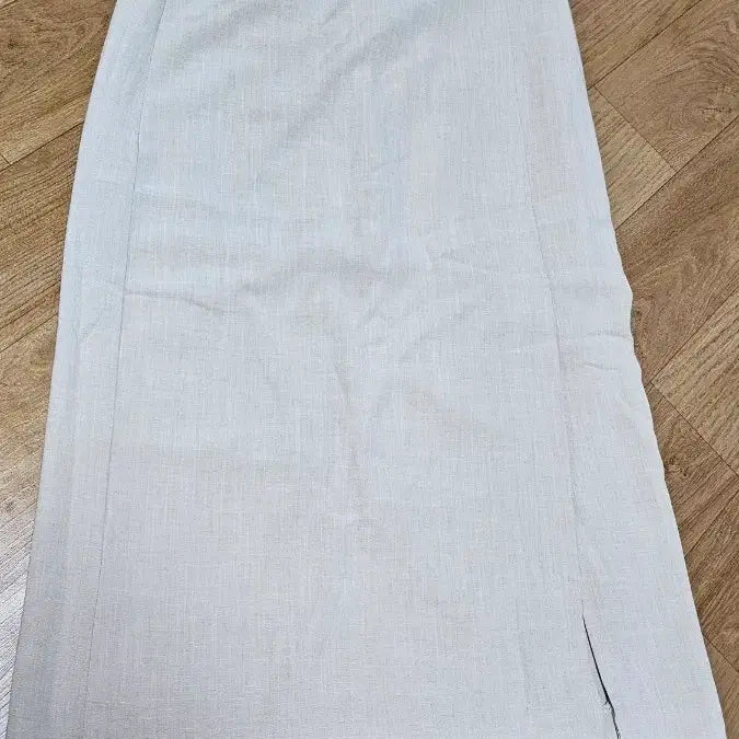 [BUNJANG] Ivory H-Line Long Skirt / 아이보리 H라인 스커트 트임 스커트 롱치마