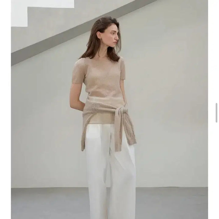 [BUNJANG] Che Checked Mohair Knit Beige / Che 체 키드모헤어 니트 베이지