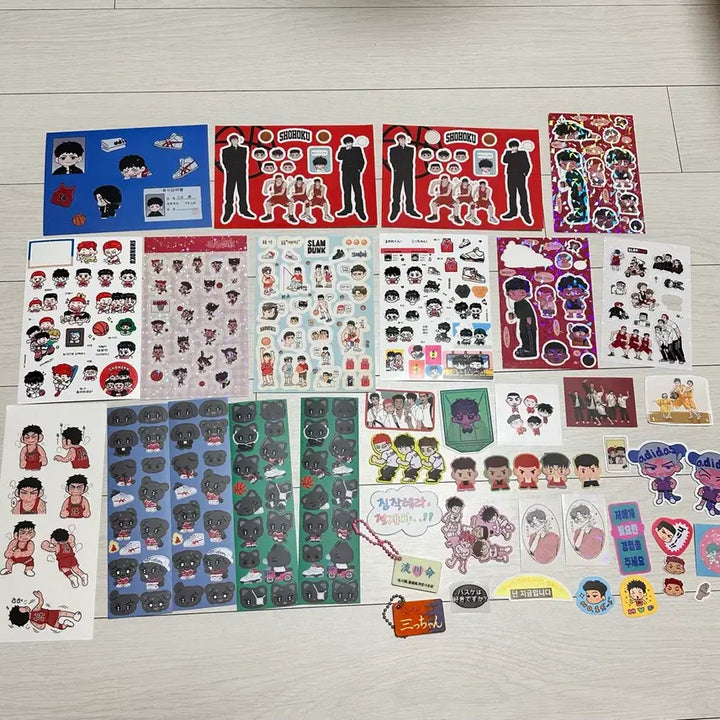 [BUNJANG] Slam Dunk Unofficial Sticker and Keyring Set / 슬램덩크 비공식 스티커, 키링
