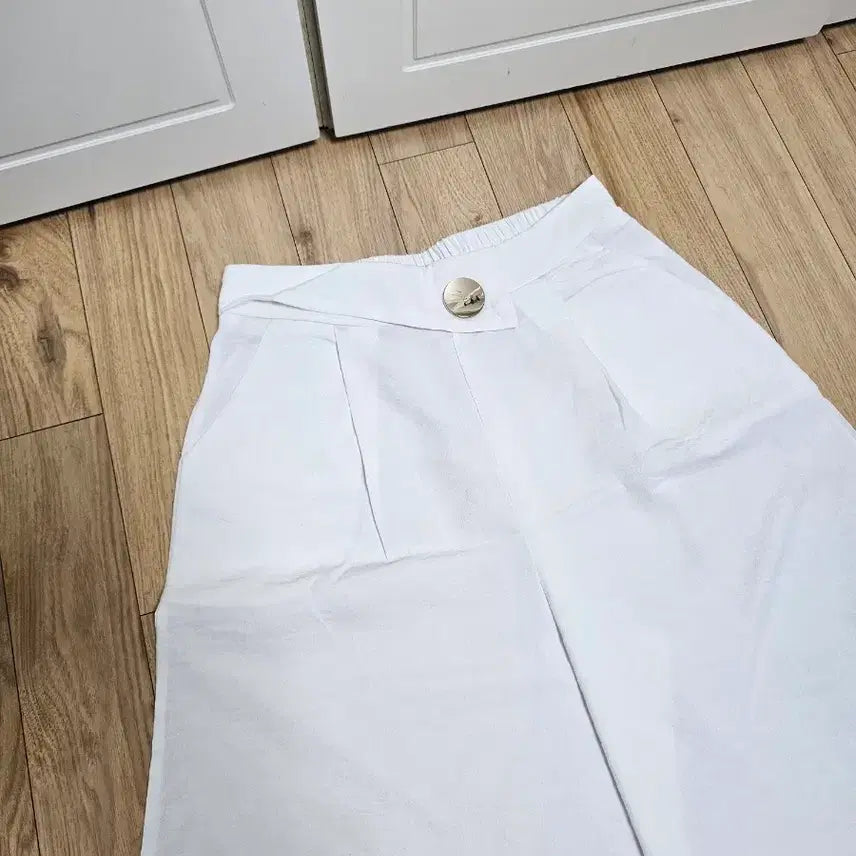 [BUNJANG] White Wide Leg Pants (Size 55-66) / 흰색 와이드 팬츠55-66