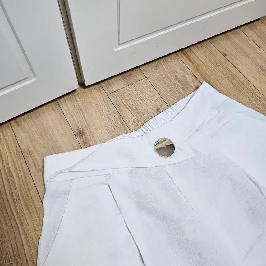 [BUNJANG] White Wide Leg Pants (Size 55-66) / 흰색 와이드 팬츠55-66