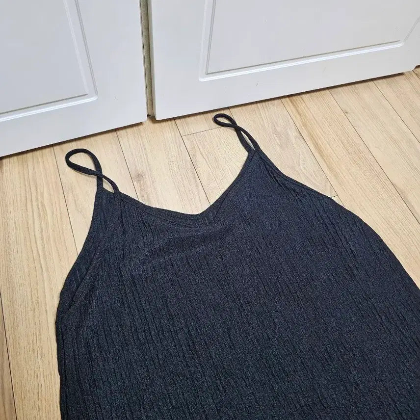 [BUNJANG] Black Ribbed Long Sleeveless Dress - Size M / 블랙 골지 롱 나시 원피스 M사이즈