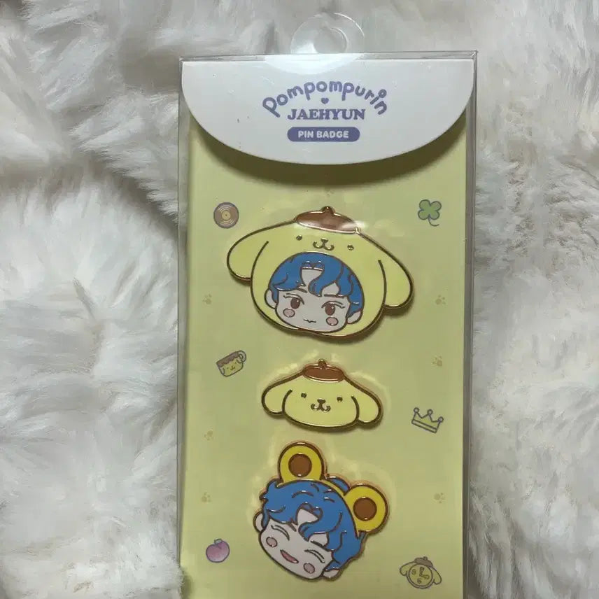 [BUNJANG] NCT Jaehyun Sanrio Pompompurin Pin Badge / 엔시티 재현 폼폼푸린 핀뱃지 nct 산리오 콜라보