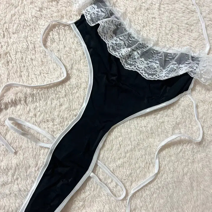 [BUNJANG] Black Lace String Panty / (100%새상품)블랙 레이스 끈 팬티
