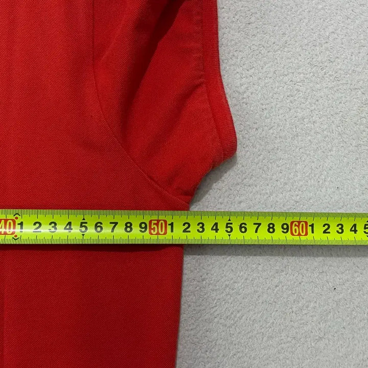 [SOLD OUT] 정품 몽클레어 삼선 와펜 카라 티셔츠 L 사이즈 오렌지