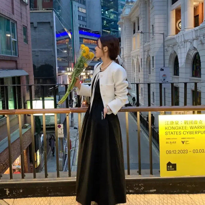 [BUNJANG] Modern Rove Valentine Layered Black Bustier Maxi Long Dress / 모던로브 밸런타인 레이어드 블랙 뷔스티에 맥시 롱 원피스