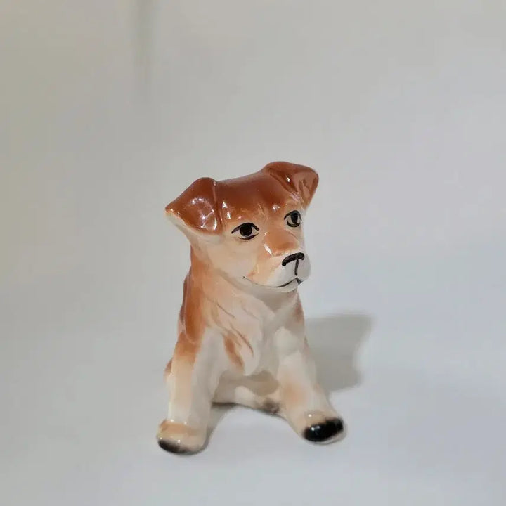 [BUNJANG] Vintage Brown Tone Dog Figurine / 빈티지 브라운톤 강아지 피겨린