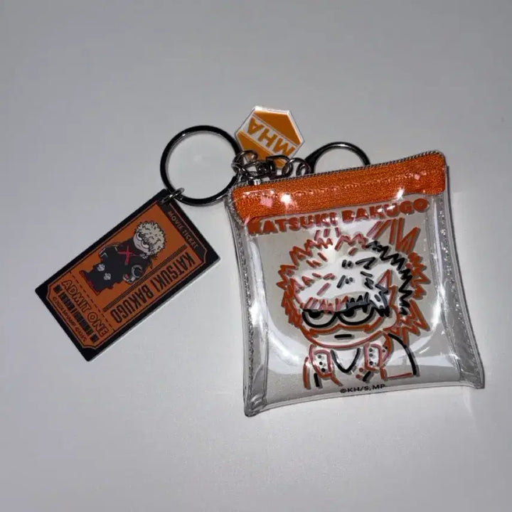 [BUNJANG] My Hero Academia Bakugo PVC Pouch and Keyring Set / 나의히어로아카데미아 바쿠고 지로리 pcv파우치+키링 세트 히로아카 나히아