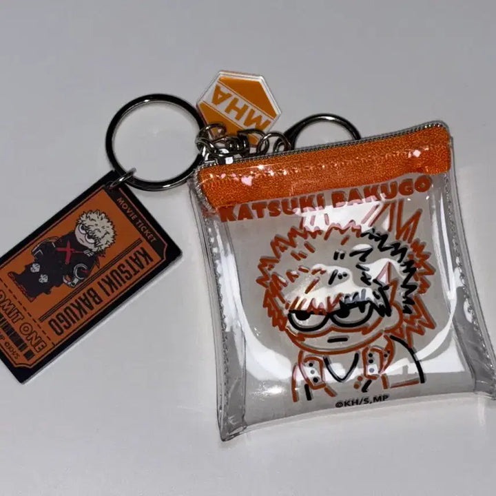 [BUNJANG] My Hero Academia Bakugo PVC Pouch and Keyring Set / 나의히어로아카데미아 바쿠고 지로리 pcv파우치+키링 세트 히로아카 나히아