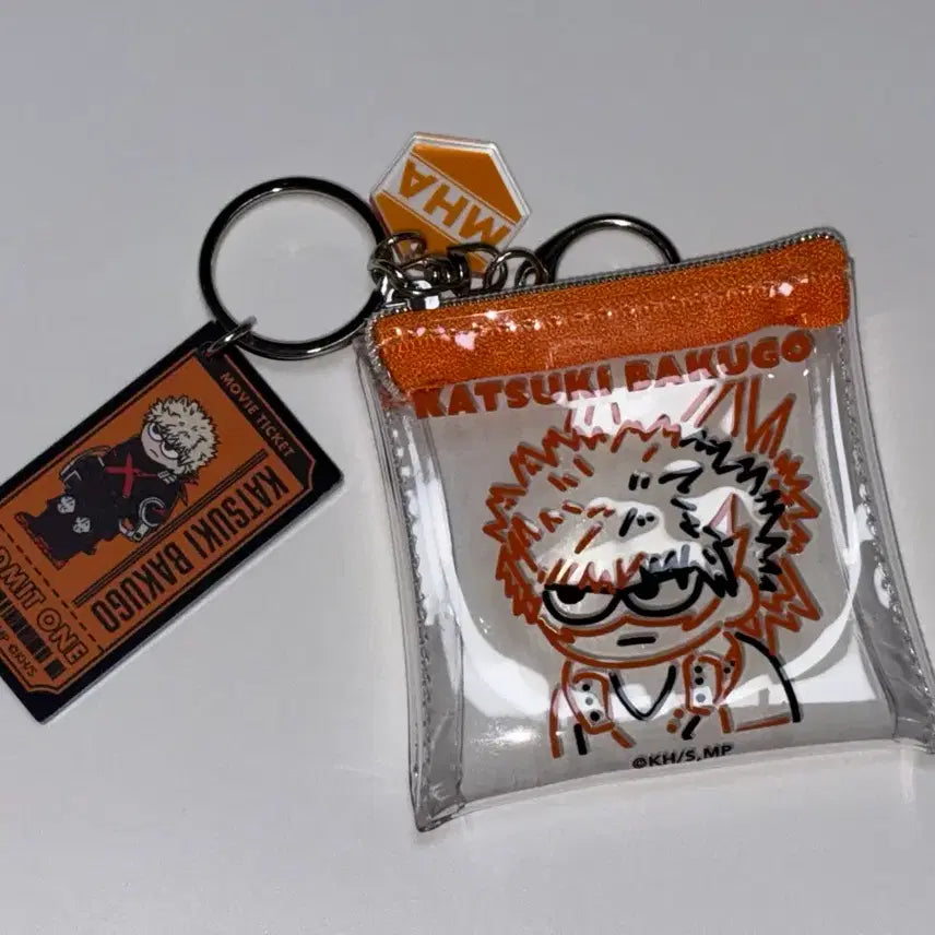 [BUNJANG] My Hero Academia Bakugo PVC Pouch and Keyring Set / 나의히어로아카데미아 바쿠고 지로리 pcv파우치+키링 세트 히로아카 나히아