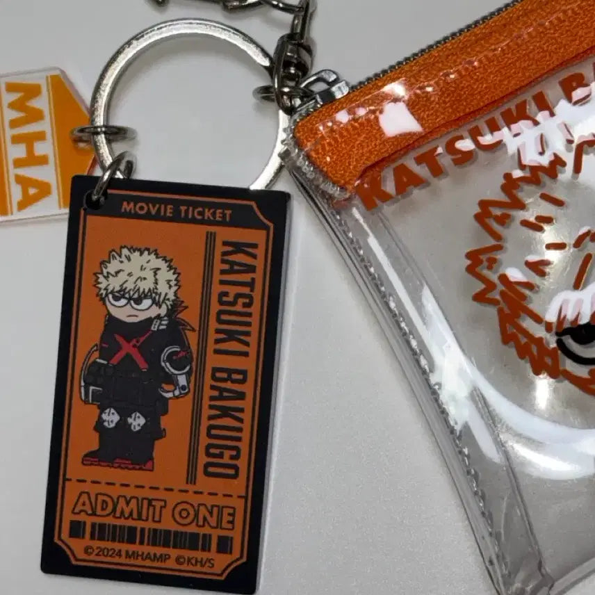 [BUNJANG] My Hero Academia Bakugo PVC Pouch and Keyring Set / 나의히어로아카데미아 바쿠고 지로리 pcv파우치+키링 세트 히로아카 나히아