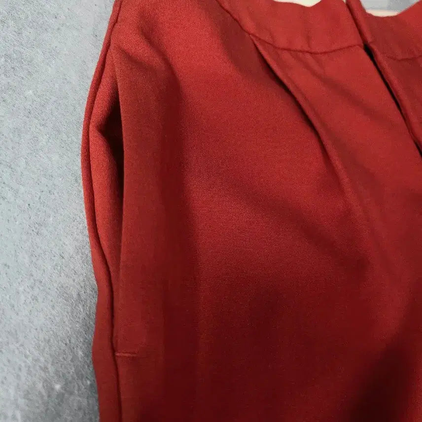 [BUNJANG] ZARA Red High-Waist Semi-Tapered Slacks / 자라 레드  하이웨스트  세미 테이퍼드 슬랙스