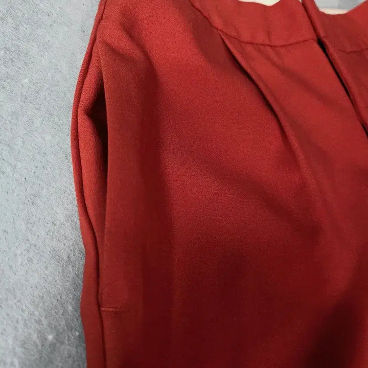 [BUNJANG] ZARA Red High-Waist Semi-Tapered Slacks / 자라 레드  하이웨스트  세미 테이퍼드 슬랙스