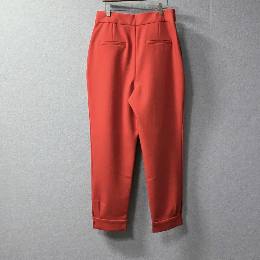 [BUNJANG] ZARA Red High-Waist Semi-Tapered Slacks / 자라 레드  하이웨스트  세미 테이퍼드 슬랙스