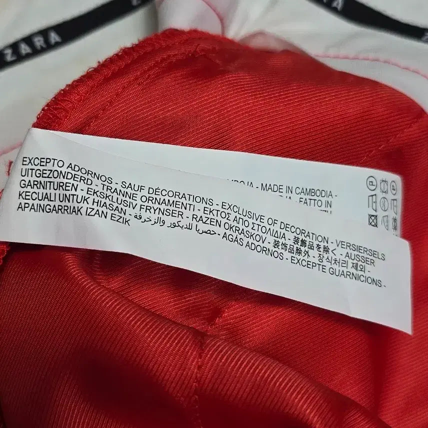 [BUNJANG] ZARA Red High-Waist Semi-Tapered Slacks / 자라 레드  하이웨스트  세미 테이퍼드 슬랙스