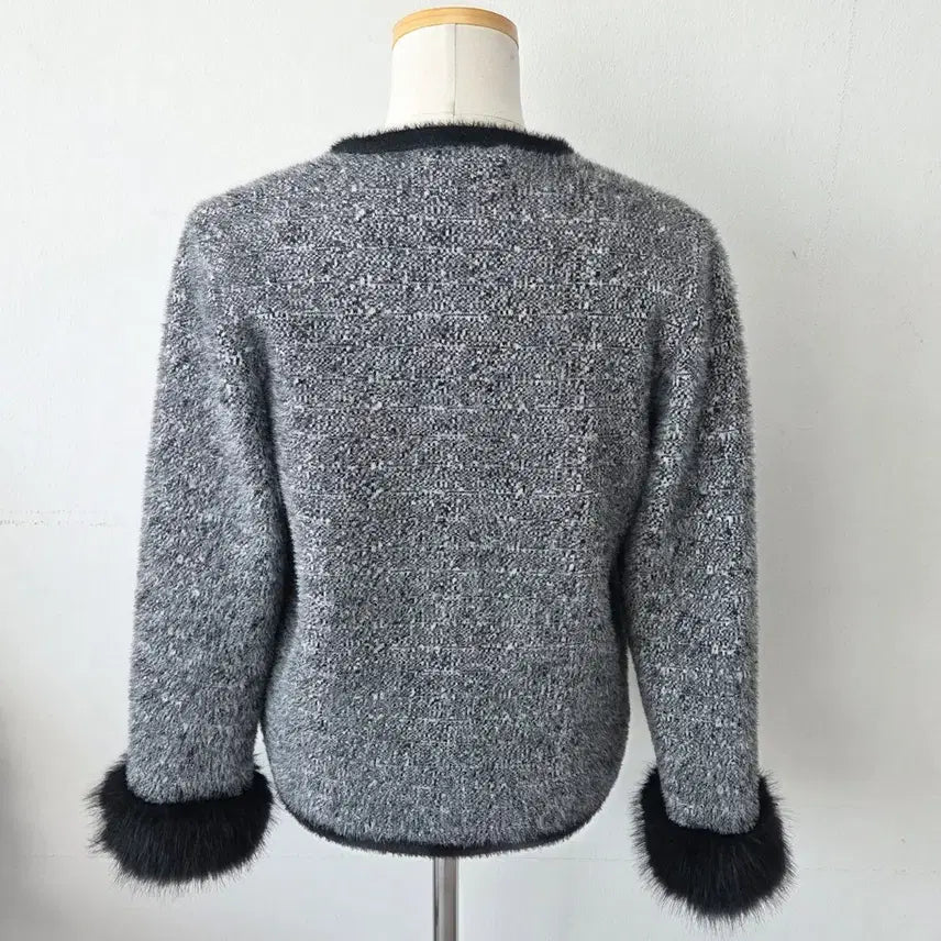 [BUNJANG] OLIVE DES OLIVE Tweed Knit Cardigan / 빈티지 만원샵 OLIVE DES OLIVE 트위드 니트 가디건
