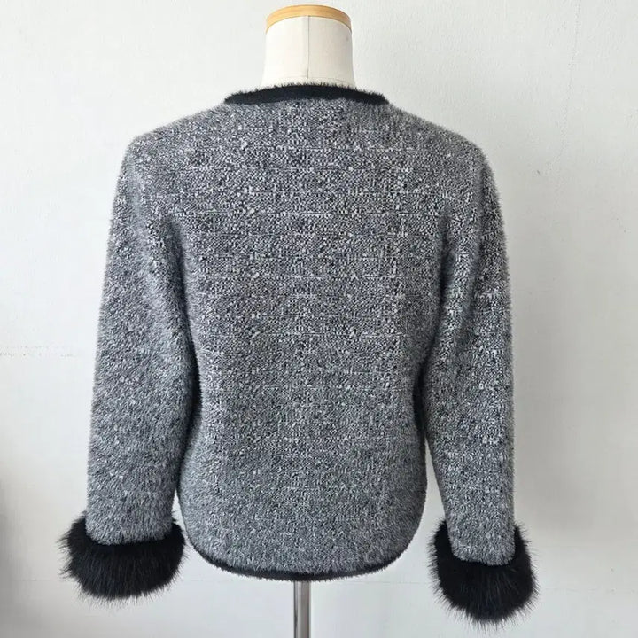 [BUNJANG] OLIVE DES OLIVE Tweed Knit Cardigan / 빈티지 만원샵 OLIVE DES OLIVE 트위드 니트 가디건