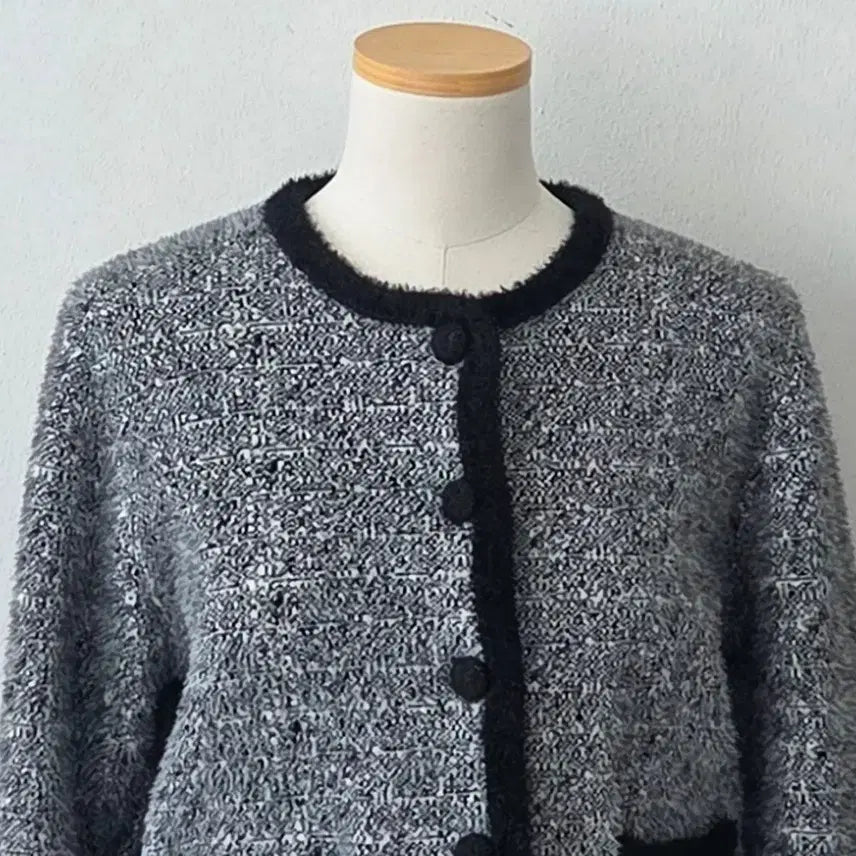 [BUNJANG] OLIVE DES OLIVE Tweed Knit Cardigan / 빈티지 만원샵 OLIVE DES OLIVE 트위드 니트 가디건