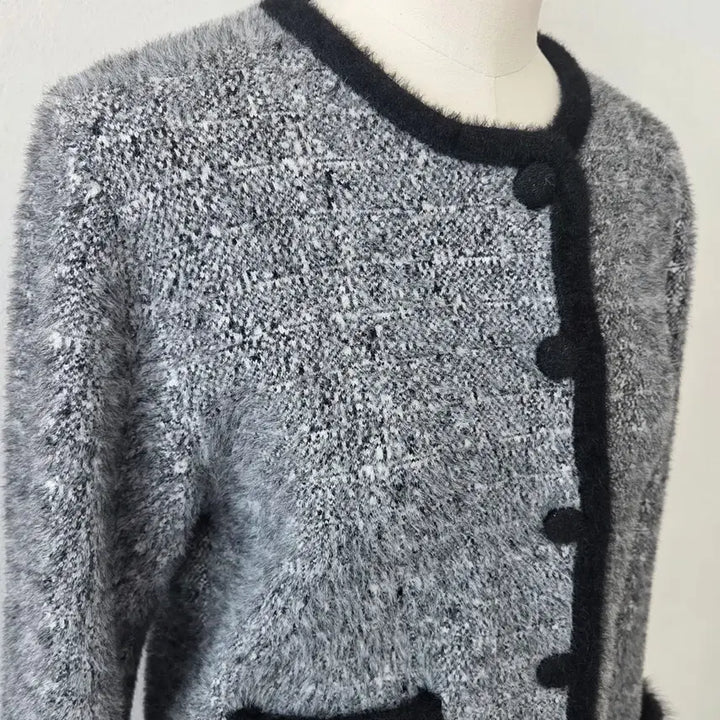 [BUNJANG] OLIVE DES OLIVE Tweed Knit Cardigan / 빈티지 만원샵 OLIVE DES OLIVE 트위드 니트 가디건