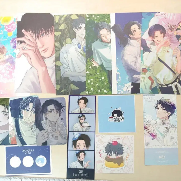 [BUNJANG] Okkotsu Yuta 2023 Birthday Cafe Goods Bundle Set / 2023 옷코츠 유타 생카 엽서 컵홀터 인생넷컷 포카 일괄