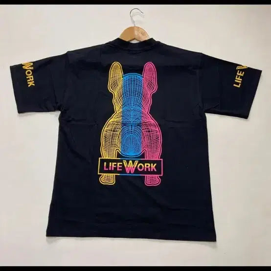 [SOLD OUT] 라이프워크 불독 반팔 티셔츠 블랙 L(100)