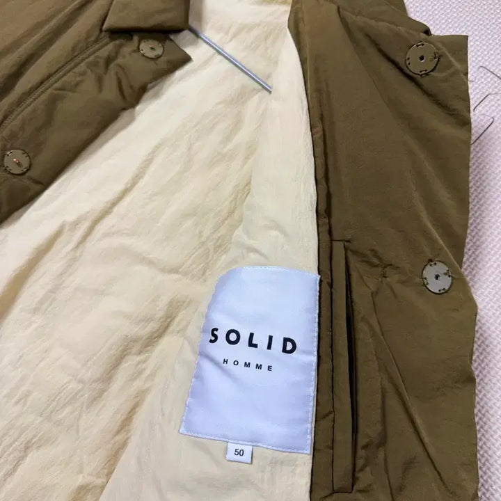[BUNJANG] Solid Homme Minimalist Khaki Padded Jacket (Size 50 / Approx. 100-105) / 솔리드옴므 미니멀 카키 패딩 50사이즈(100~105) 정품
