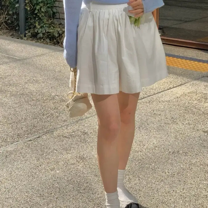 [BUNJANG] Forest Sailor Cotton Shorts - White, M / 포레스트 도매택 세일러 코튼 쇼츠 팬츠 M 화이트