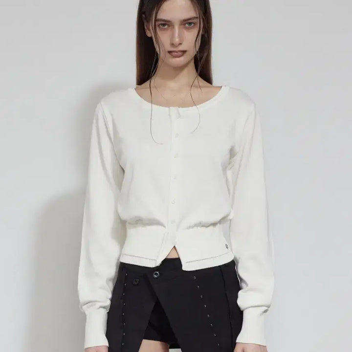 [BUNJANG] Bohemian Seoul Layered Knit Cardigan Ivory / 보헤미안서울 레이어드 니트 가디건 아이보리