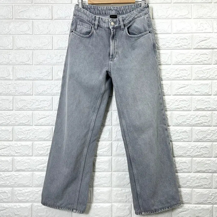 [SOLD OUT] 마시모두띠 여성 연청 하이웨스트 와이드 데님팬츠 28