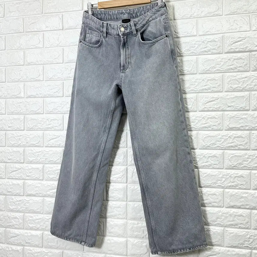 [SOLD OUT] 마시모두띠 여성 연청 하이웨스트 와이드 데님팬츠 28