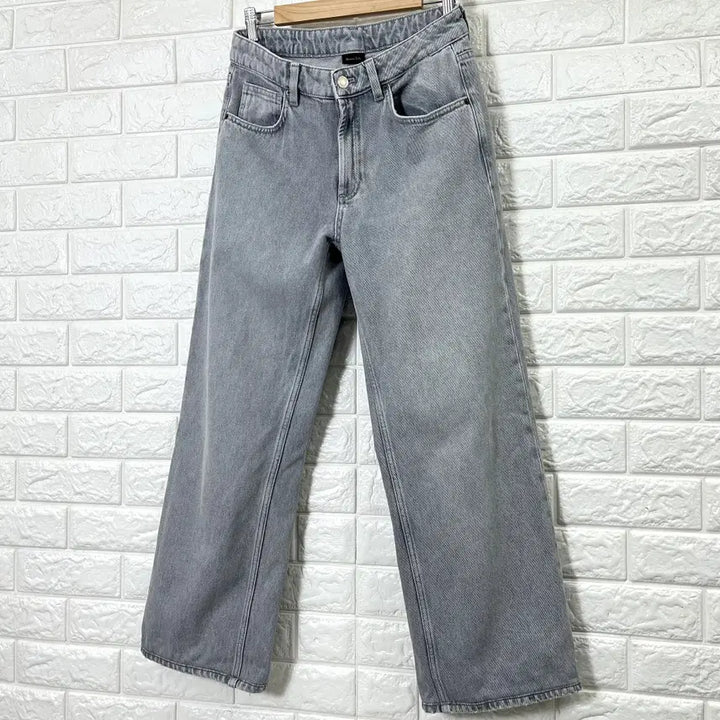 [SOLD OUT] 마시모두띠 여성 연청 하이웨스트 와이드 데님팬츠 28