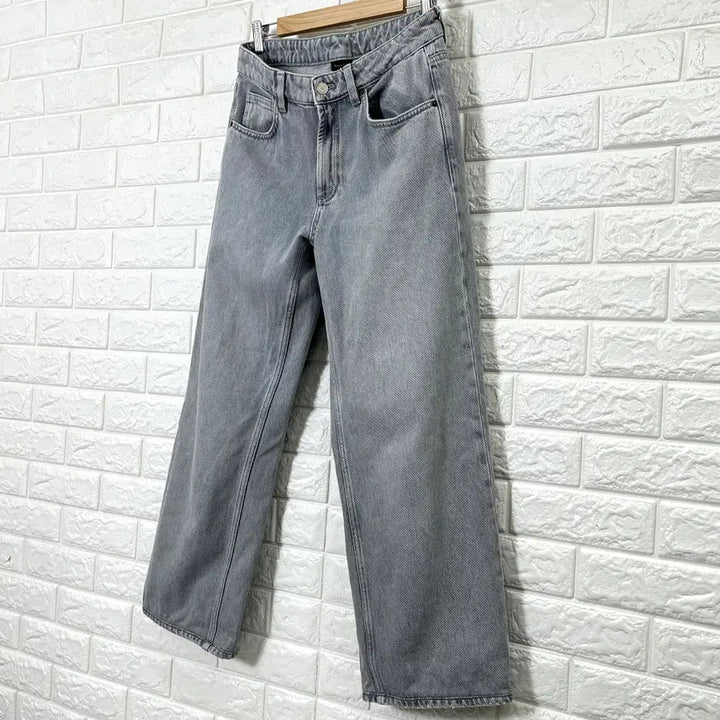 [SOLD OUT] 마시모두띠 여성 연청 하이웨스트 와이드 데님팬츠 28