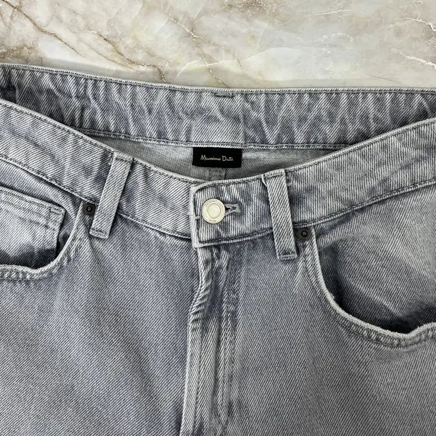 [SOLD OUT] 마시모두띠 여성 연청 하이웨스트 와이드 데님팬츠 28